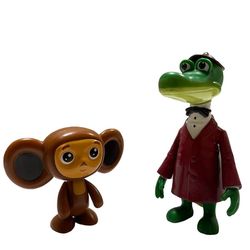 Figurines-toys Crocodile Gena and Cheburashka