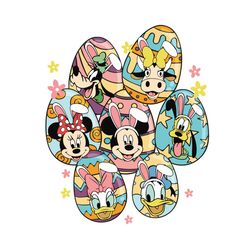 Mouse And Friends Easter SVG Happy Easter Disney World SVG Cutting Files