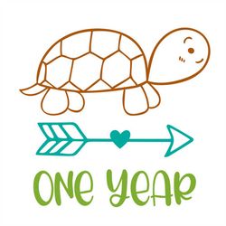 Happy Birthday Baby Turtle One Year First Birthday Svg