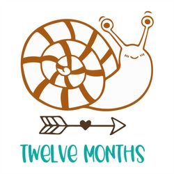 happy birthday baby snail twelve months happy birthday cute animal svg