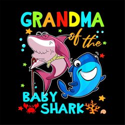 Grandma Of The Baby Shark Svg, Birthday Grandma Shark svg, Cute Shark Svg, Baby Shark Svg, Granma Svg, Grandma Gift Svg,