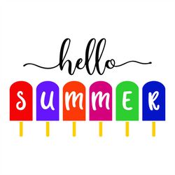 hello summer popsicle svg, holiday svg, summer svg, summer holiday svg, hello svg, ice cream svg, hot svg, summer vacati