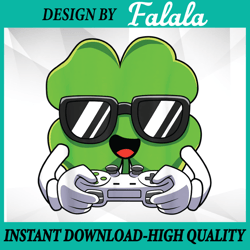 funny st patricks day shamrock gaming boys girls gamer png, gaming lover png, patrick day png, digital download