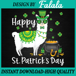 happy st patricks day llama dad mom boy girl lucky leprechaun png, patrick day png, digital download
