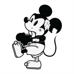 Zombie Mickey Mouse Horror Character Halloween Decoration Svg