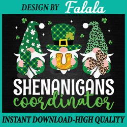shenanigans coordinator st patricks day gnomes green proud png,st patricks day png, digital download