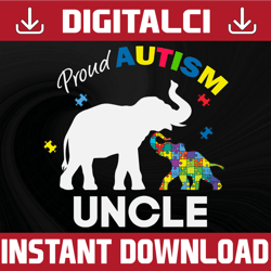 autism uncle svg, proud autism uncle shirt svg, instant digital download, cricut cut file, autism svg, autism png, autis