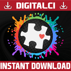 autism svg, puzzle piece svg, splatter paint svg, splatter paint autism svg, splatter paint puzzle piece cut file, autis