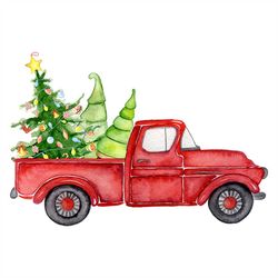 Red Christmas Truck Pine Trees svg, Christmas Svg, Christmas Truck Svg, Red Truck Svg, Christmas Gift Svg, Merry Christm