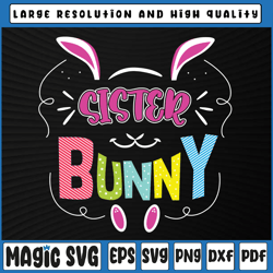 sister bunny svg, easter svg, easter svg kids, easter svg files for cricut, digital download
