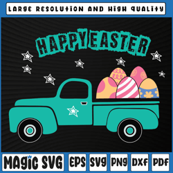 Happy Easter Truck Bunny Eggs Png, Kids Easter Truck Png, Bunny Truck Png, Easter Kids, Digital Download