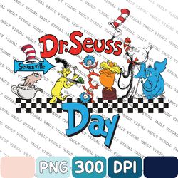 Dr Suess Day Png, Dr Suess Png, Sublimation, Teacher love Png, Thing 1, Rainbow Png