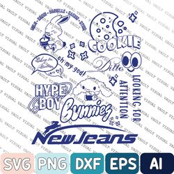 new jeans member svg, new jeans svg, vintage new jeans svg, new jeans bunny svg, new jeans ditto svg