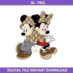 gucci mickey and minnie png, gucci logo png, disney gucci png, gucci brand png, fashion brand png, ai file