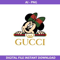 minnie gucci fashion brand png, minnie gucci png, disney gucci png, gucci logo png, ai file