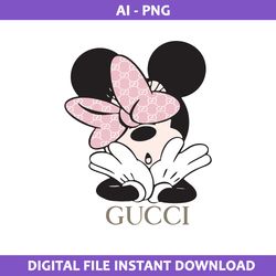 Minnie Mouse Gucci Png, Minnie Mouse Gucci  Fashion Brand Png, Disney Gucci Png, Gucci Logo Png, Ai File