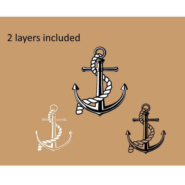 Anchor Svg Anchor rope File for Cricut dxf for laser cut Nau - Inspire ...