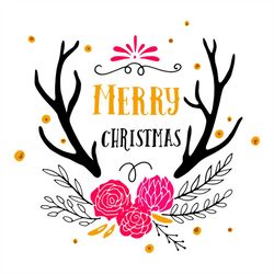 Merry Christmas Retro Hipster Poster svg, Christmas Svg, Christmas Reindeer Svg, Reindeer Svg, Christmas Gift Svg, Merry