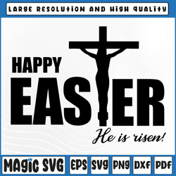 he is risen svg, easter svg, christian svg, cross svg, easter is for jesus, digital download
