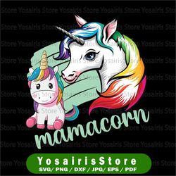 mamacorn cute unicorn png png printable digital print design, happy mothers day png, unicorn mama png bundle