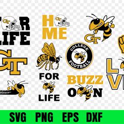 georgia tech yellow football team svg,georgia tech yellow svg, n c a a svg, logo bundle instant download