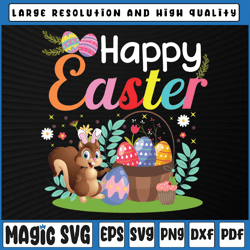beaver bunny egg hunting png, funny beaver happy easter png, funny easter, digital download
