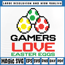 gamers love easter eggs svg, cute video game svg png, gaming boys kids svg, digital download