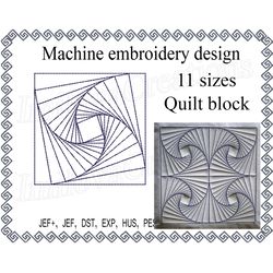 Quilting block Machine embroidery design Quilt block  embroidery projects
