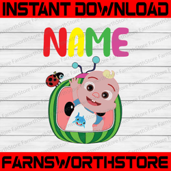 cocomelon personalized name birthday jj png svg, jj svg, cocomelon brithday svg png, cocomelon cut file, cocomelon