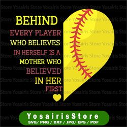 behind every baseball player who believes in himself - svg baseball dad png clipart - cricut printable file