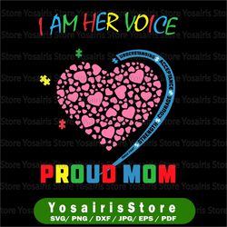 i am her voice she is my heart autism mom autism mom svg-autism awareness-autism-puzzle-autism puzzle-instant