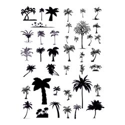 Palm Tree SVG, Palm Tree Silhouette, Palm Tree Cut Files, Palm Tree Svg Bundle, Palm Tree Clipart, Tropical Svg