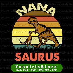nanasaurus t rex dinosaur nana saurus family matching women png file