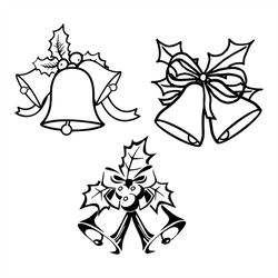 christmas bells svg, christmas svg, jingle bells svg, bells svg, christmas holly svg, christmas gift svg, merry christma