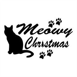 Meowy christmas svg, Christmas Svg, Christmas Cat Svg, Meowy Svg, Cute Cat Svg, Christmas Gift Svg, Merry Christmas Svg,