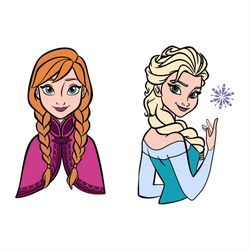 Sisters Anna Elsa Frozen Svg, Disney Svg, Frozen Svg, Elsa Svg, Anna Svg, Disney Movie Svg, Cartoon Svg, Disney Lovers,