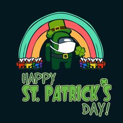 happy saint patricks among us day svg, among us svg, among us patrick day,st patrick day svg, st patrick day png, st pat