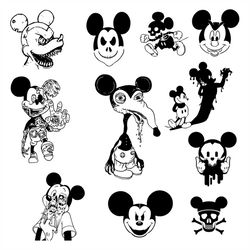 Halloween Scary Mickey Mouse Svg, Disney Svg, Halloween Svg, Mickey Svg, Mickey Mouse Svg, Mickey Head Svg, Scary Mickey