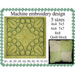 Quilting block Machine embroidery design Quilt block embroidery designs  Embroidery files