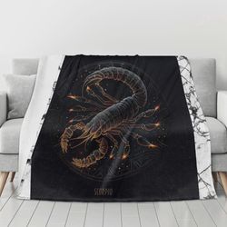 Flannel Breathable Blanket 4 Sizes Blanket with a Zodiac Sign print Scorpio