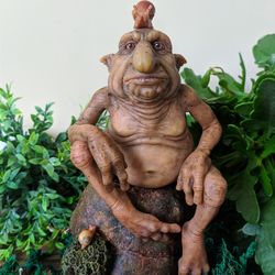 Swamp goblin, art doll, one of a kind, ooak