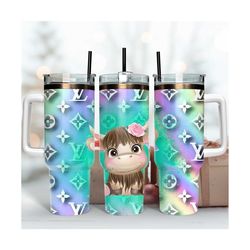 luxury cow full tumbler wrap, louis vuitton 40oz wrap