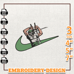 zoro one piece nike embroidery design digital instant download files