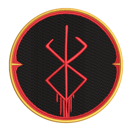 berserk anime manga brand of sacrifice symbol logo embroidered machine embroidery designs