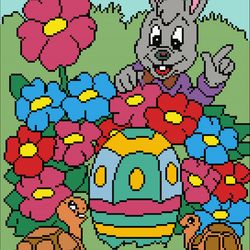 Digital - Vintage Cross Stitch Pattern - Easter - Easter Egg - Baby - PDF