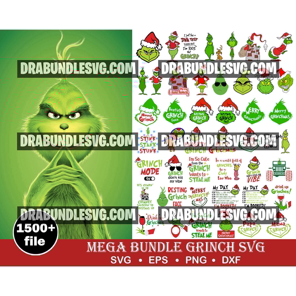1500 Grinch svg, Grinch christmas svg, Christmas svg, Grinchmas svg, Grinch face svg, Cut file svg, Cricut svg, png svg dxf eps, instant Download.jpg
