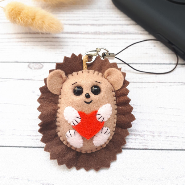 Hedgehog-cute-phone-charm