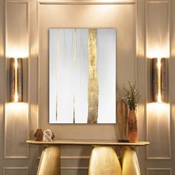 gold leaf abstract, modern acrylic painting on canvas, large gold leaf abstract painting, original abstract painting