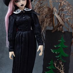 Fairyland Minifee MSD BJD Clothes - Black maxi dress