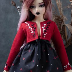 Fairyland Minifee MSD BJD Clothes - Red mini cardigan
